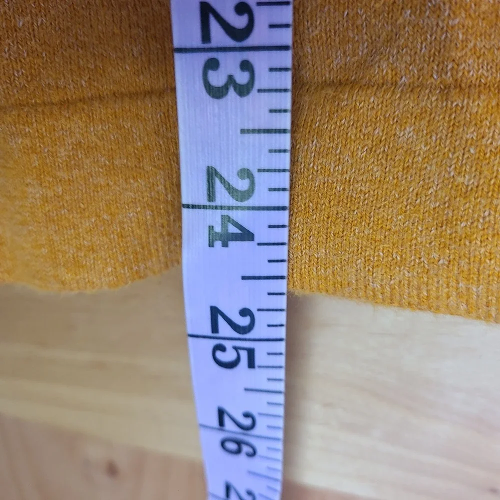 J.Crew Sz S Mustard Yellow 100% Cotton Crew Neck Sweater‎ Minimal Classic